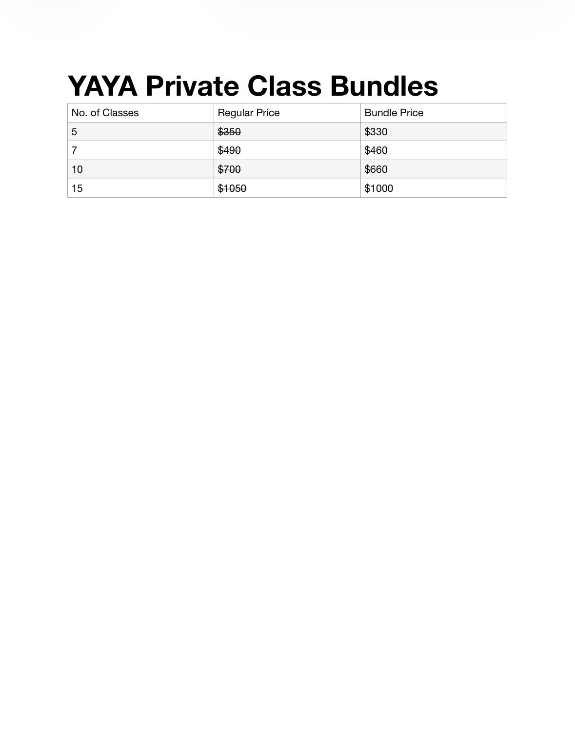 Private Vinyasa — 7-Class Bundle