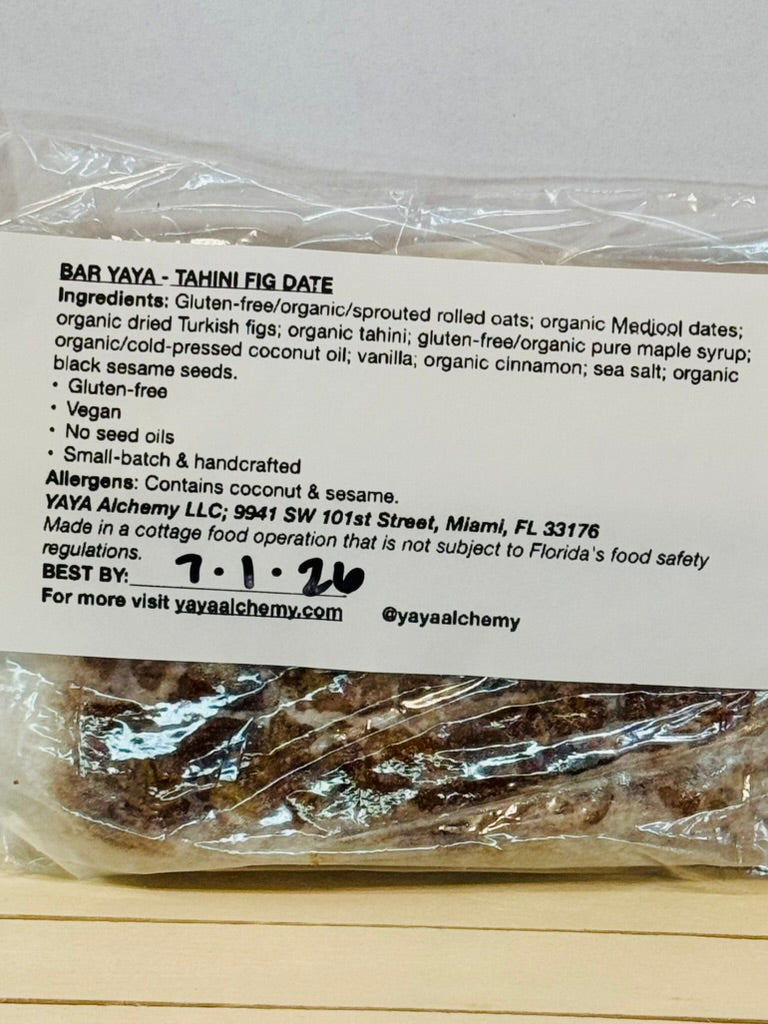 Bar YAYA - Tahini Fig Date