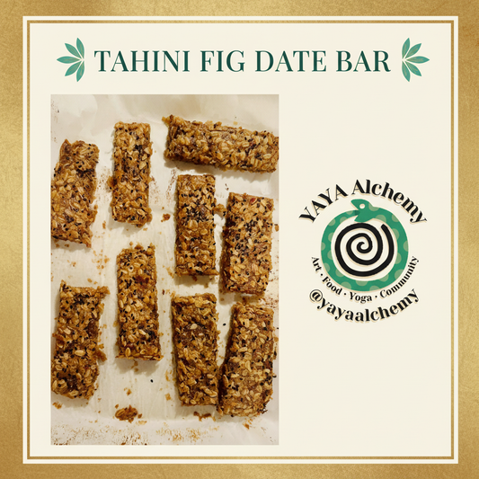 Tahini Fig Date Bar Cover with Logo